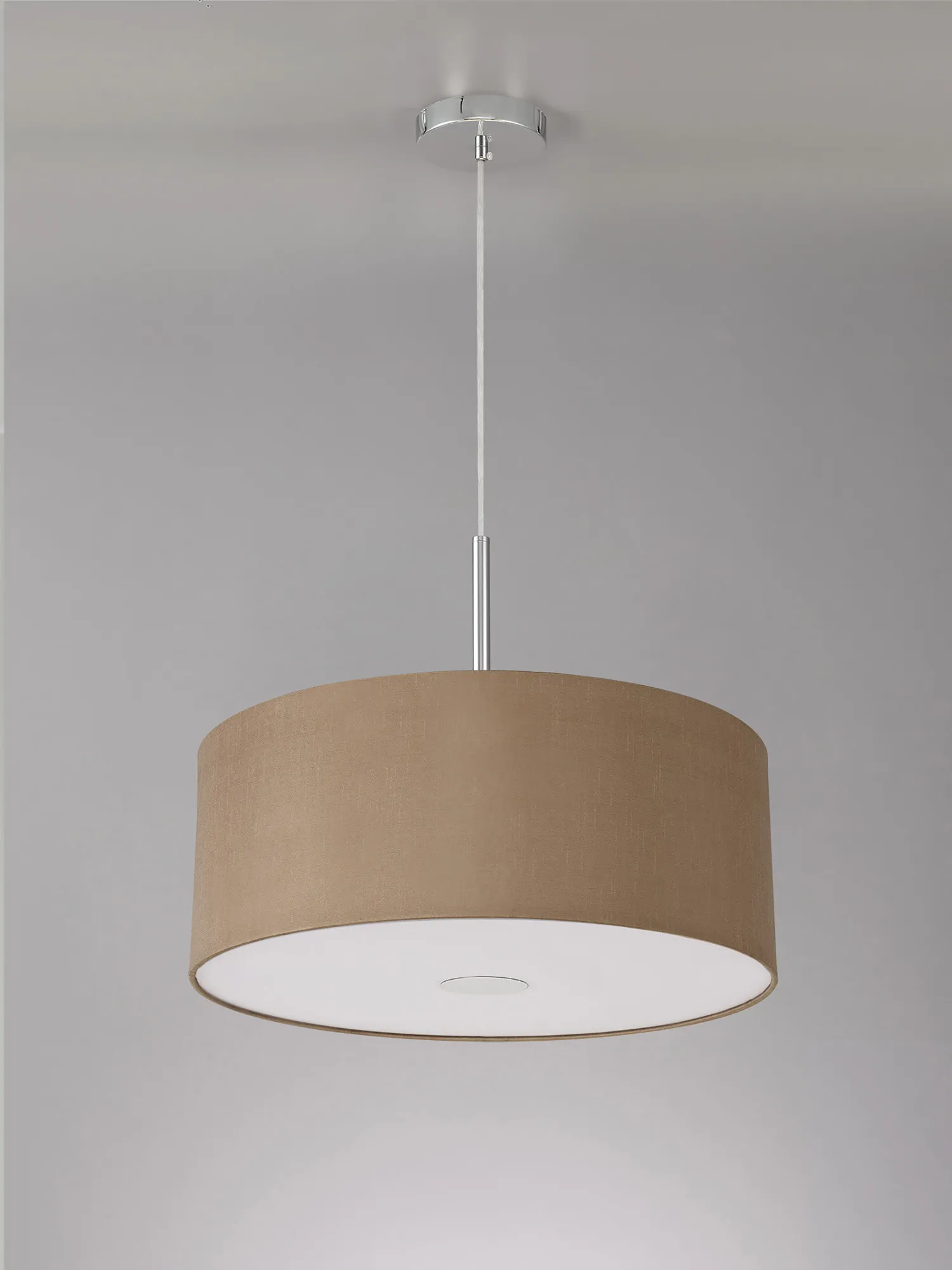Baymont 50cm 3 Light Pendant Polished Chrome, Antique Gold/Ruby, Frosted Diffuser DK0348  Deco Baymont CH AG